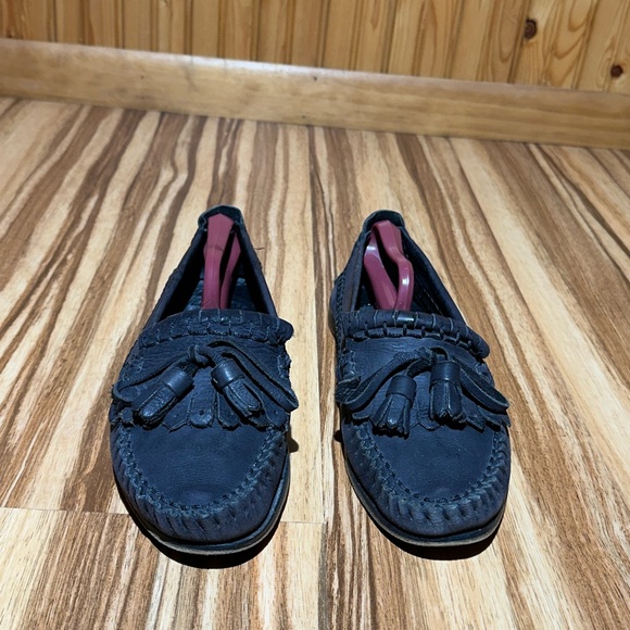 Men’s Black Tassel Loafers - Picture 1 of 8